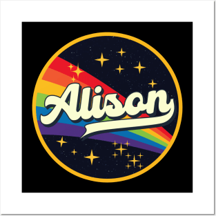 Alison // Rainbow In Space Vintage Style Posters and Art